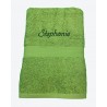 Krings Fashion Handtuch mit Namen oder Wunschbegriff bestickt, 50cm x 100cm, Farbe apfelgrün, Stickfarbe wählbar