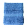 Krings Fashion Badetuch mit Namen oder Wunschbegriff bestickt, 100cm x 150cm, Farbe blau, Stickfarbe wählbar